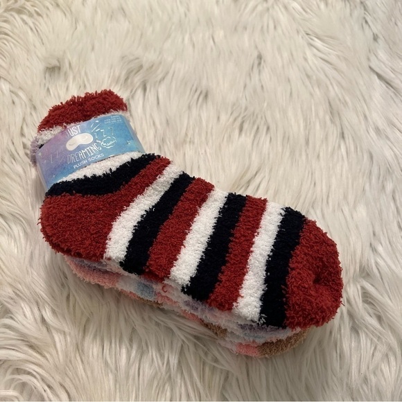 Just Dreaming by Chatties Plush Socks Multicolor Stripes - Picture 2 of 7